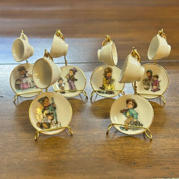 Accents | Vintage Tiny Miniature Tea Sets Lot Of 6 With Stands Made In ...